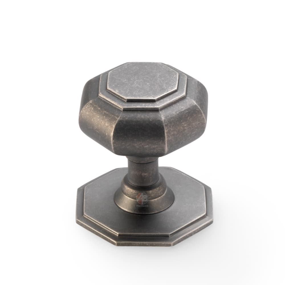 Pewter Octagonal Centre Door Knob