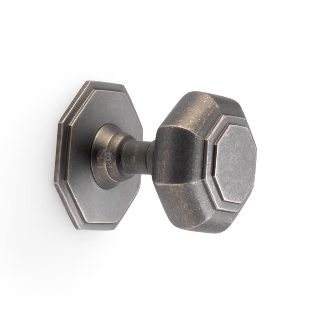 Pewter Octagonal Centre Door Knob