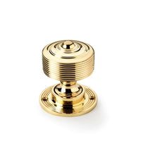 Thumbnail for Polished Brass Davenport Rim Lock Polished Brass Reeded Door Knobs