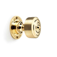 Thumbnail for Polished Brass Davenport Rim Lock Polished Brass Reeded Door Knobs