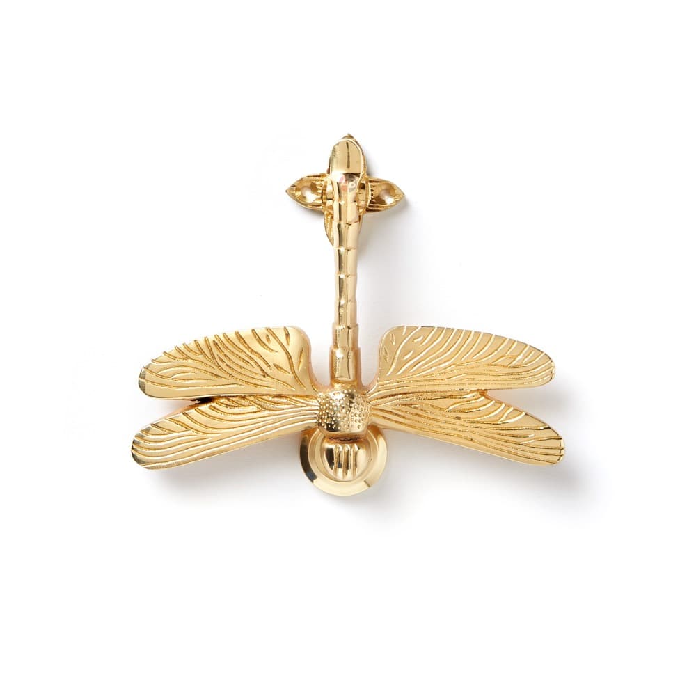 Polished Brass Dragonfly Door Knocker