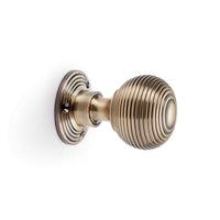 Thumbnail for Polished Brass Floral Rim Lock Hollow Antique Brass Beehive Door Knobs