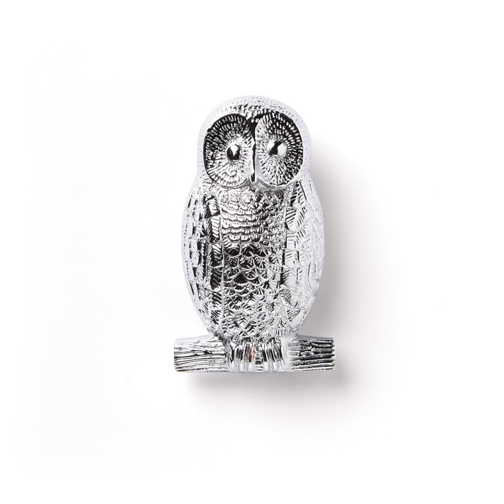 Polished Chrome Owl Door Knocker