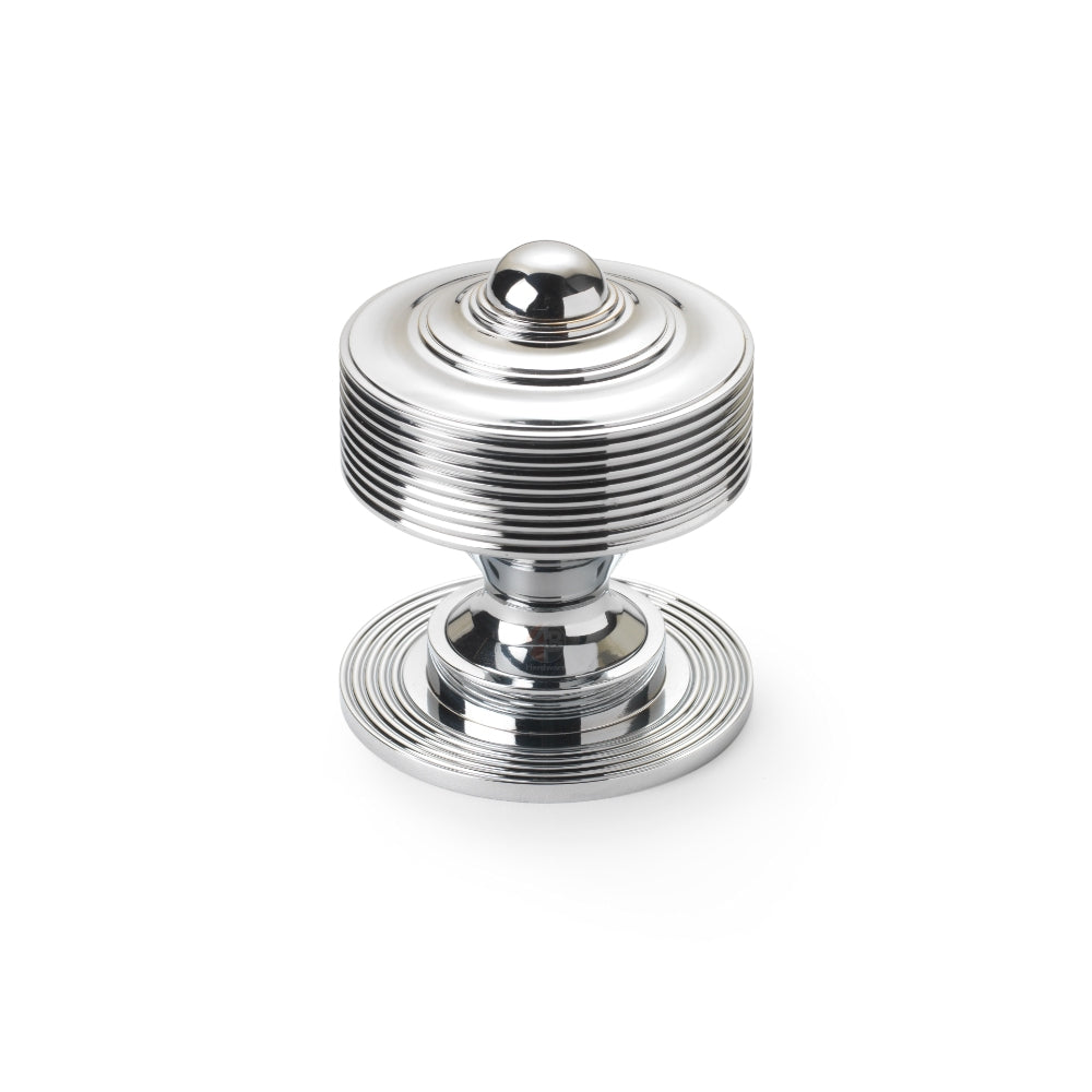 Polished Chrome Reeded Centre Door Knob