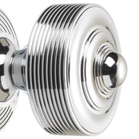 Thumbnail for Polished Chrome Reeded Centre Door Knob