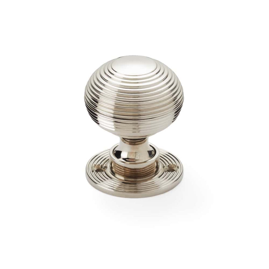 10 Pairs Of Polished Nickel Beehive Door Knobs