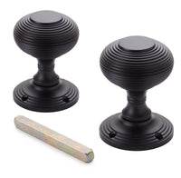 Thumbnail for Powder Coated Black Beehive Mortice Door Knobs