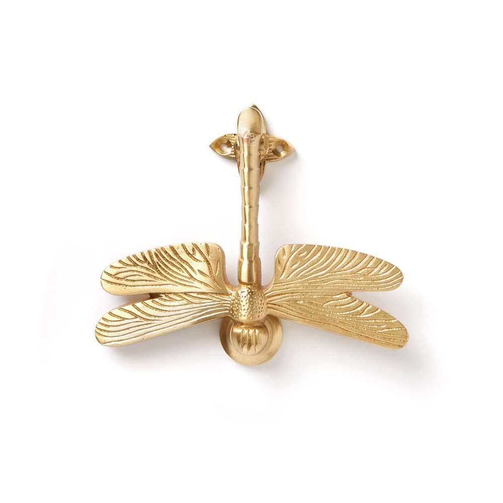 Satin Brass Dragonfly Door Knocker