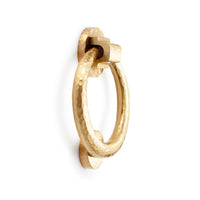 Thumbnail for satin brass hammered ring door knocker solid brass