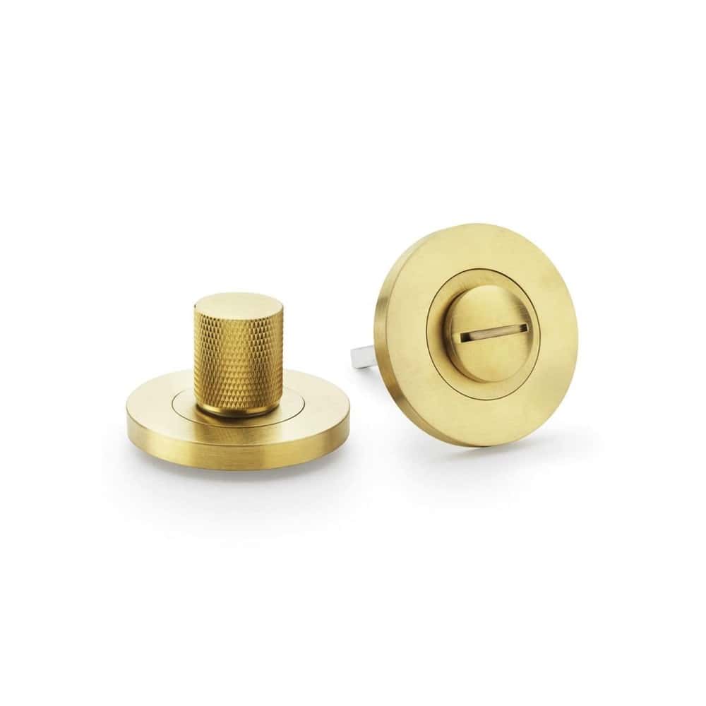 Satin Brass Knurled Thumb Turn