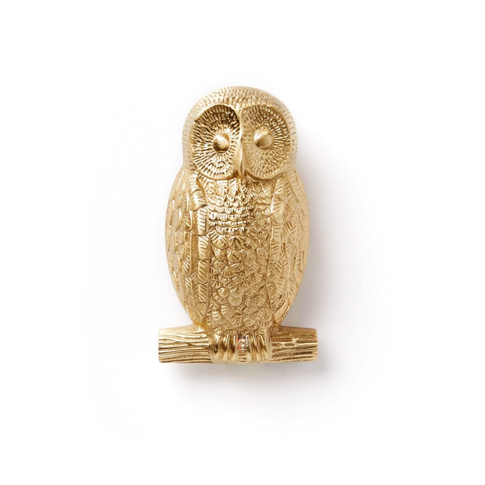 Satin Brass Owl Door Knocker