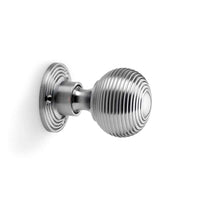 Thumbnail for Satin Chrome Hollow Beehive Door Knobs