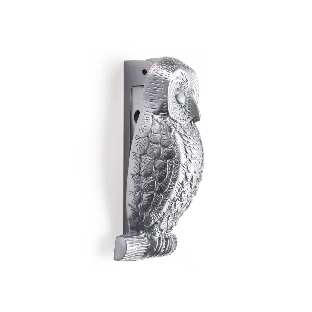 Satin Chrome Owl Door Knocker