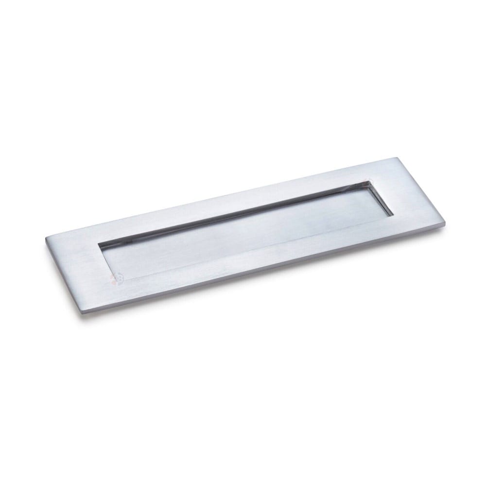 Satin Chrome Victorian Letter Box Plate