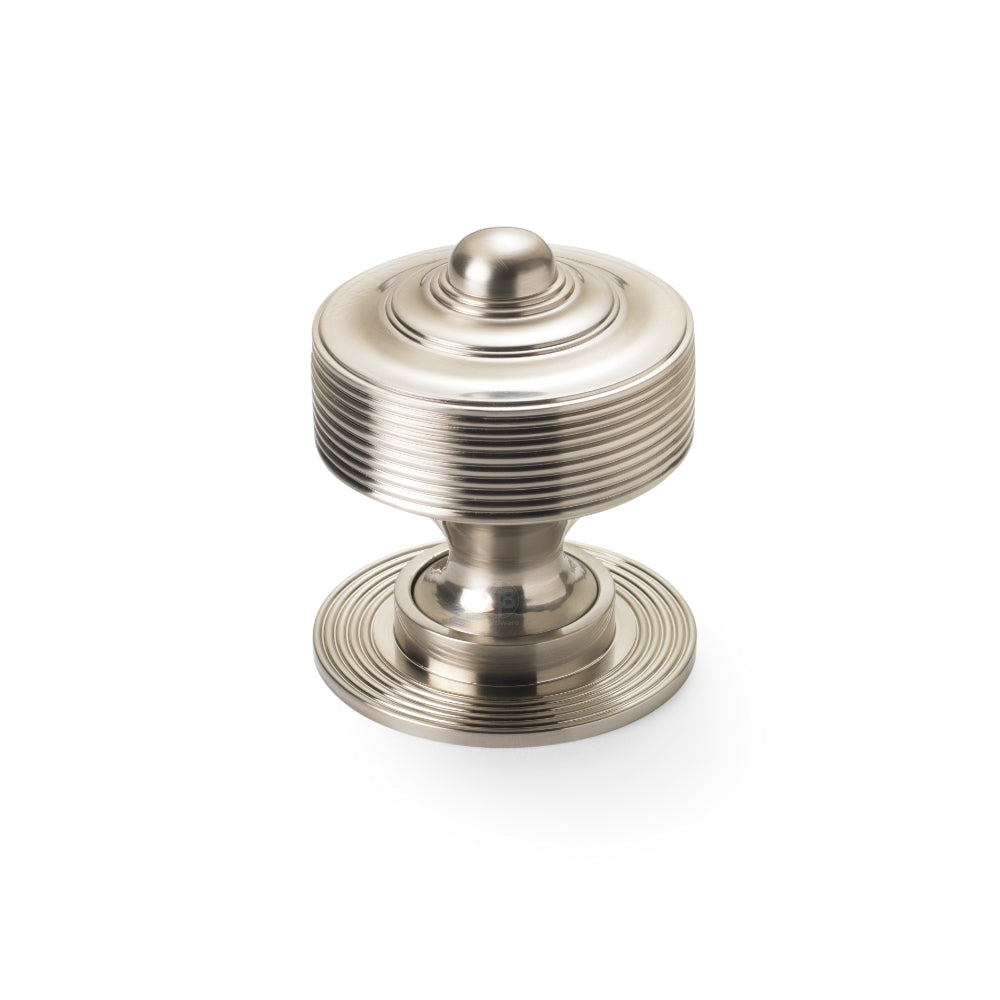 Satin Nickel Reeded Centre Door Knob