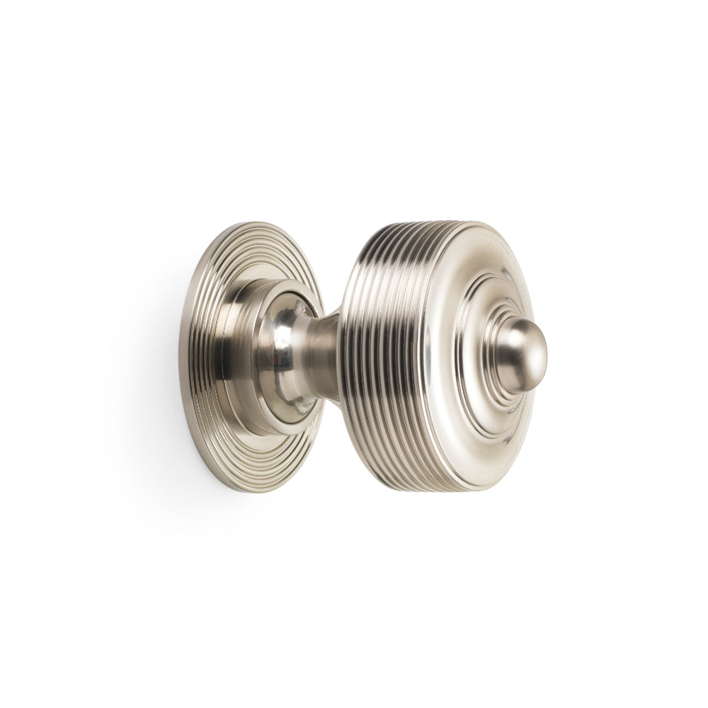 Satin Nickel Reeded Centre Door Knob