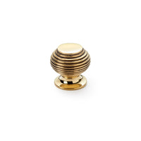 Thumbnail for Small Aged Brass Beehive Cupboard Knob