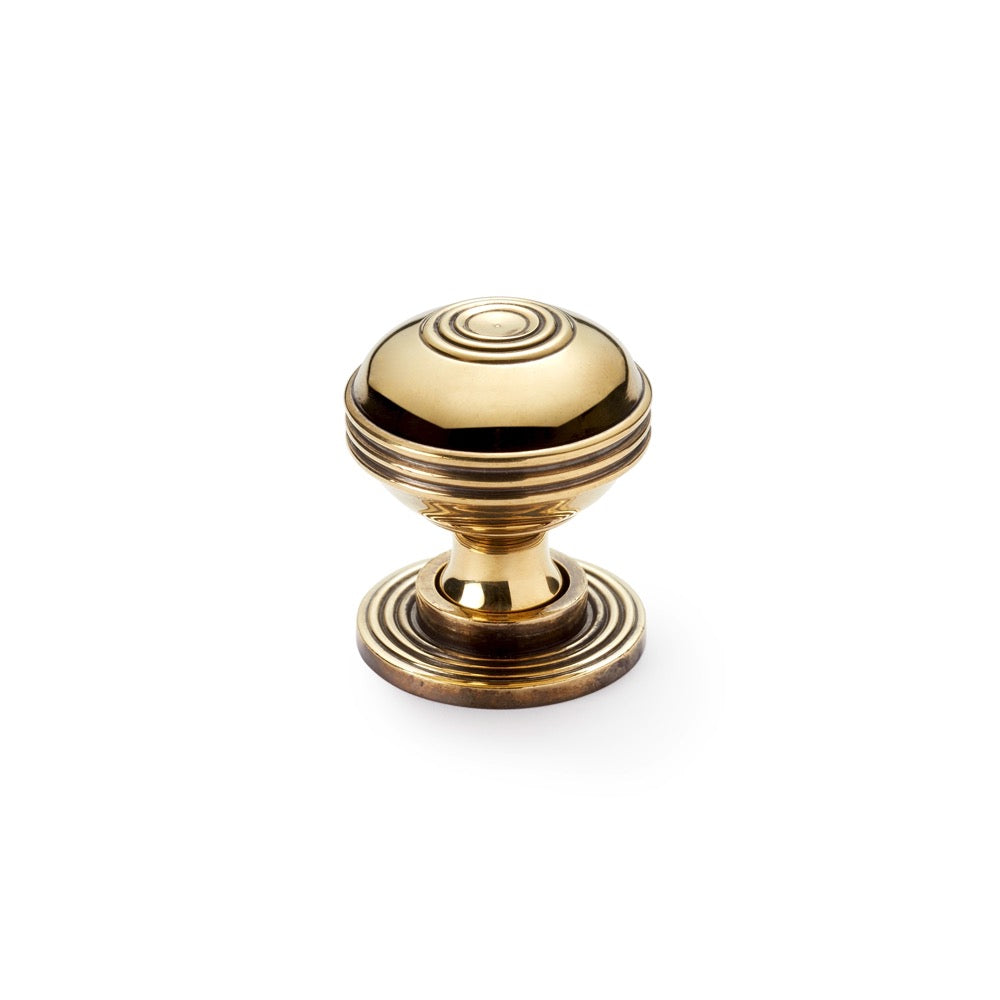 Small Aged Brass Bloxwich Cupboard Knob