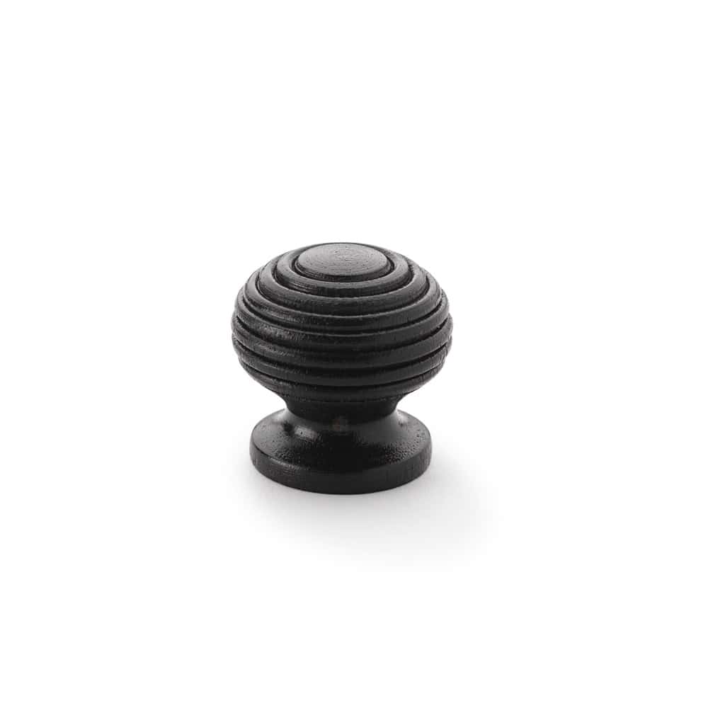 Small Ebonised Beehive Cupboard Knob