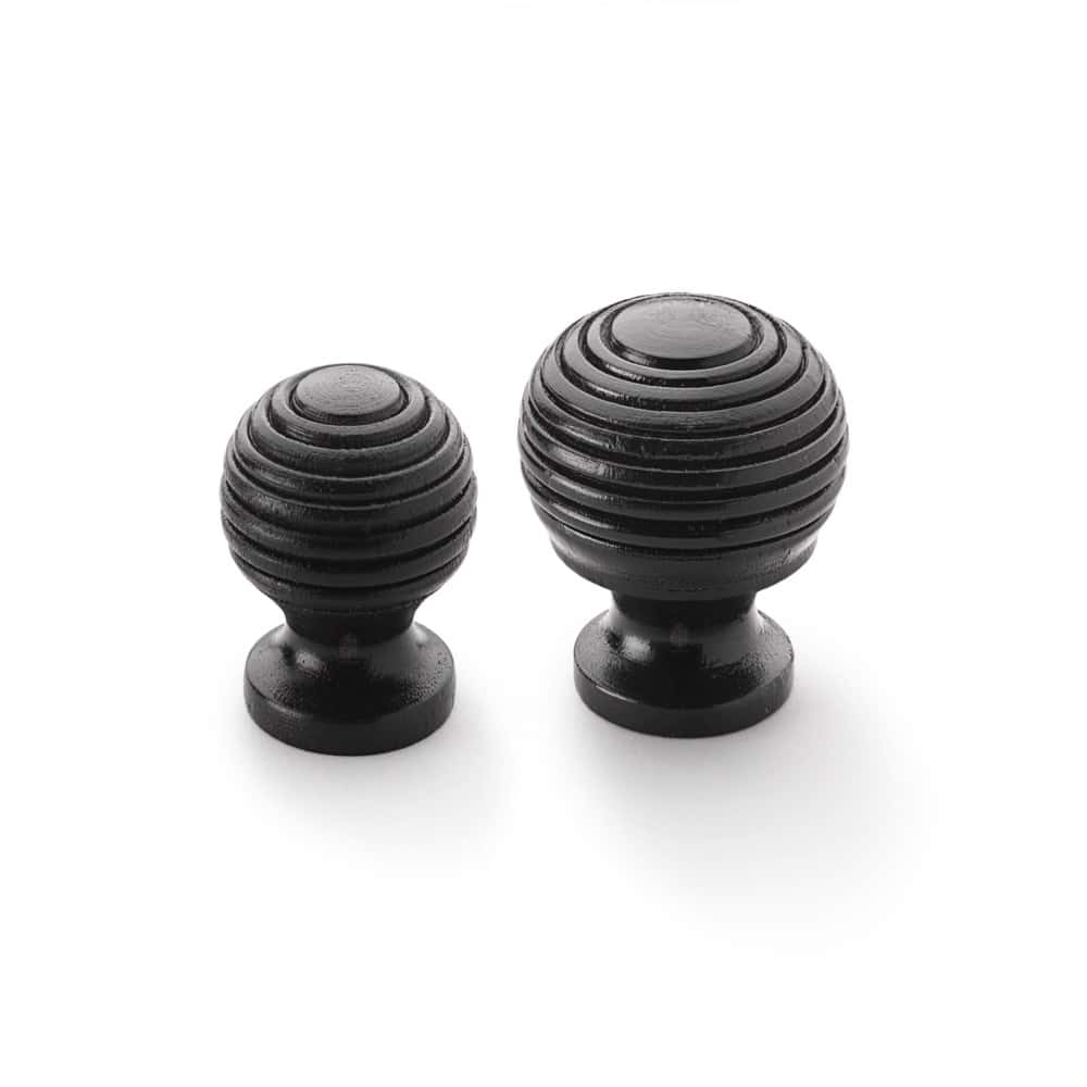 Small Ebonised Beehive Cupboard Knob