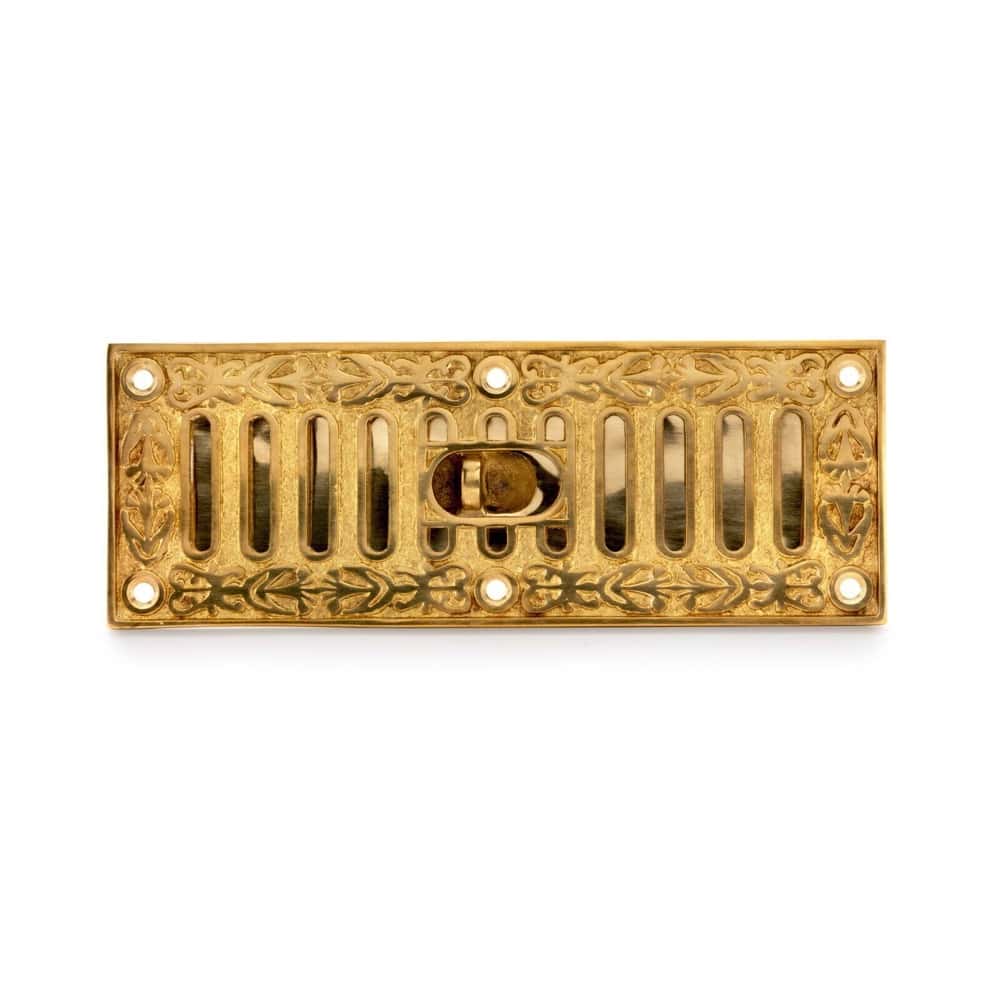 Solid Brass Rectangle Air Vent Hit And Miss