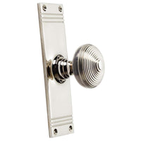 Thumbnail for Polished Nickel Beehive Door Knobs On Backplate