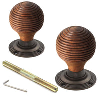 Thumbnail for Rosewood & Matt Antique Beehive Door Knobs