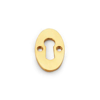 Thumbnail for Solid Brass Oval Escutcheon - Polished Brass