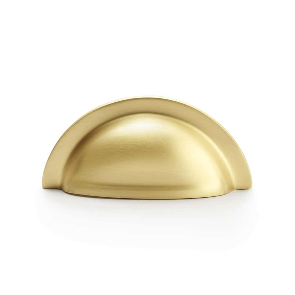 Satin Brass Half Moon Cup Pull