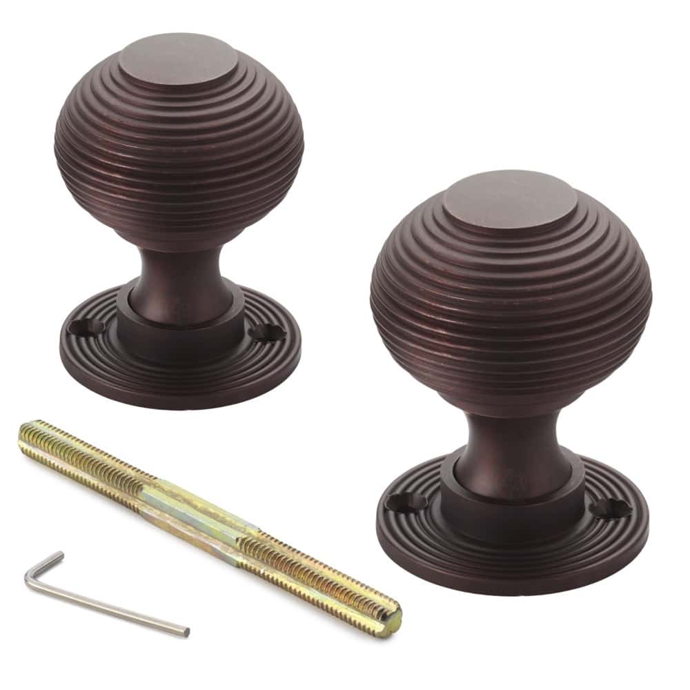 Aged Bronze Beehive Door Knobs