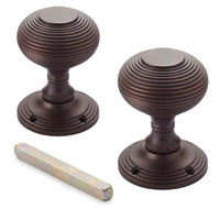 Thumbnail for Aged Bronze Beehive Mortice Door Knobs