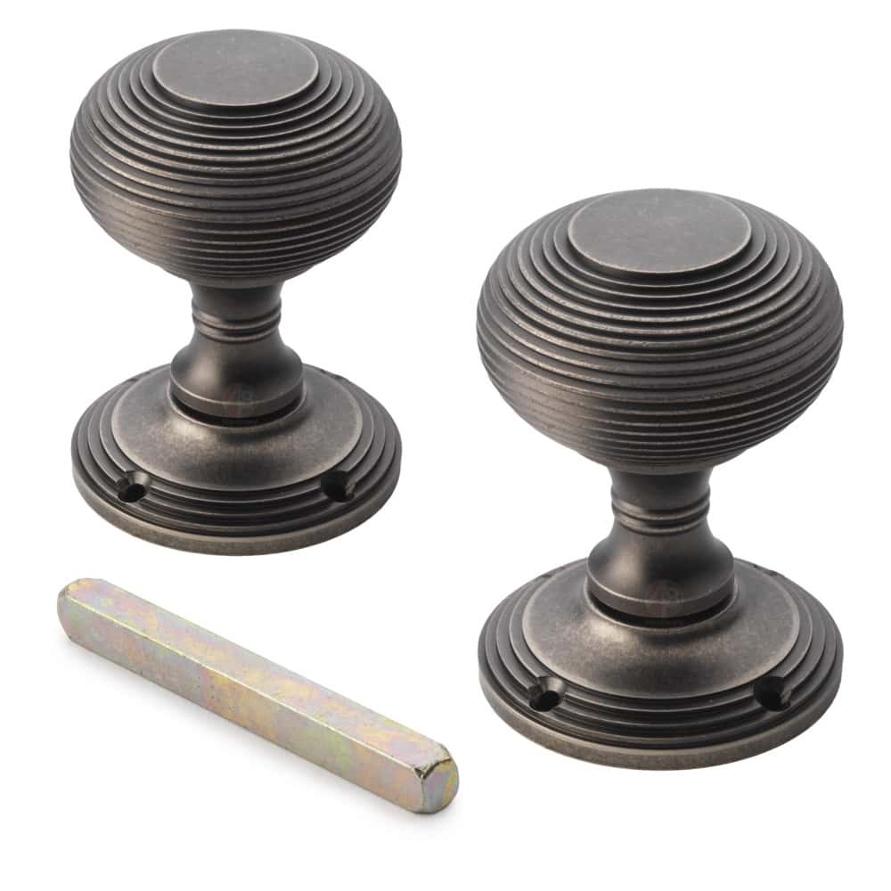 Pewter Beehive Mortice Door Knobs