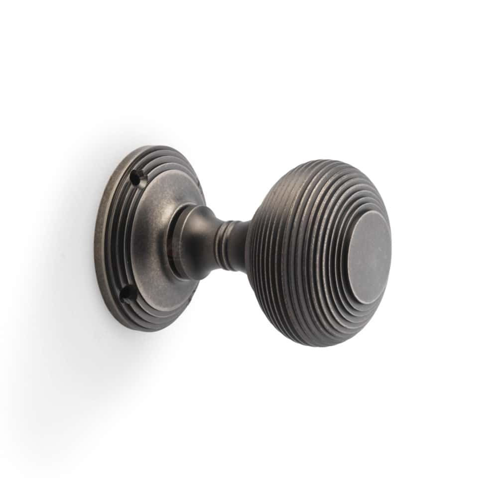 Pewter Beehive Mortice Door Knobs