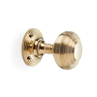 Thumbnail for Polished Brass Beehive Mortice Door Knobs