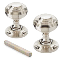 Thumbnail for Polished Nickel Beehive Mortice Door Knobs