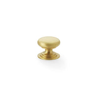 Thumbnail for Satin Brass Cupboard Knob On Rose