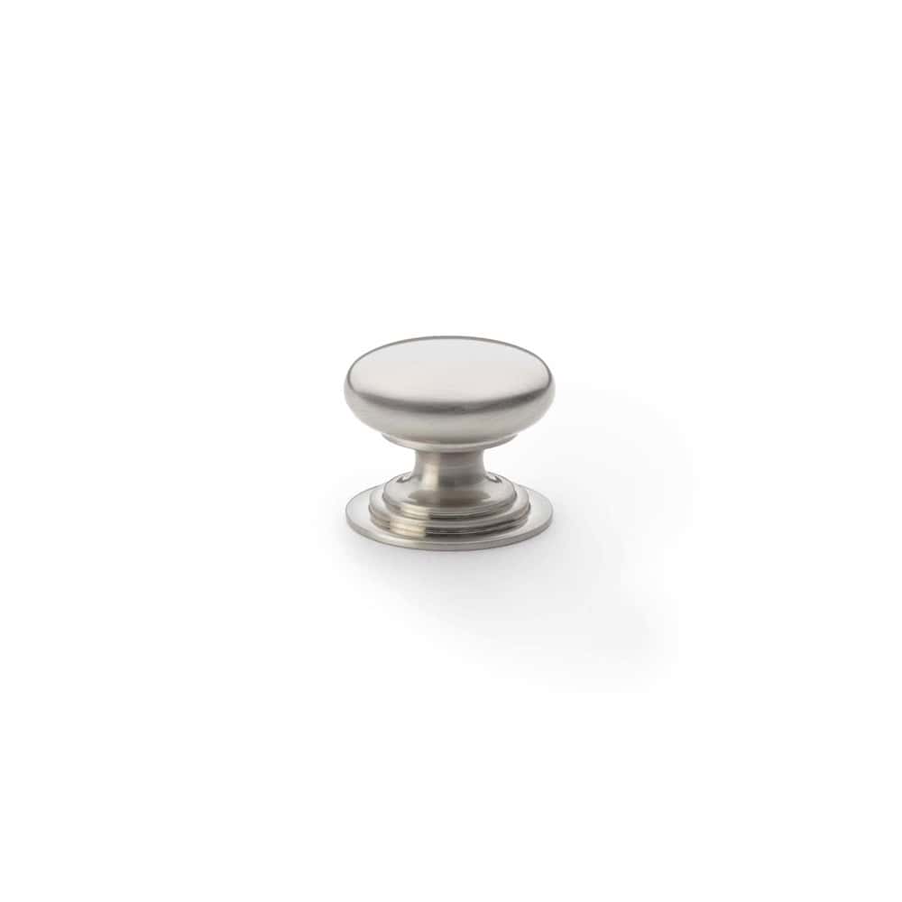 Satin Nickel Cupboard Knob On Rose