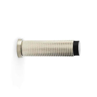 Thumbnail for Solid Brass Knurled Cylinder Door Stop - Satin Nickel